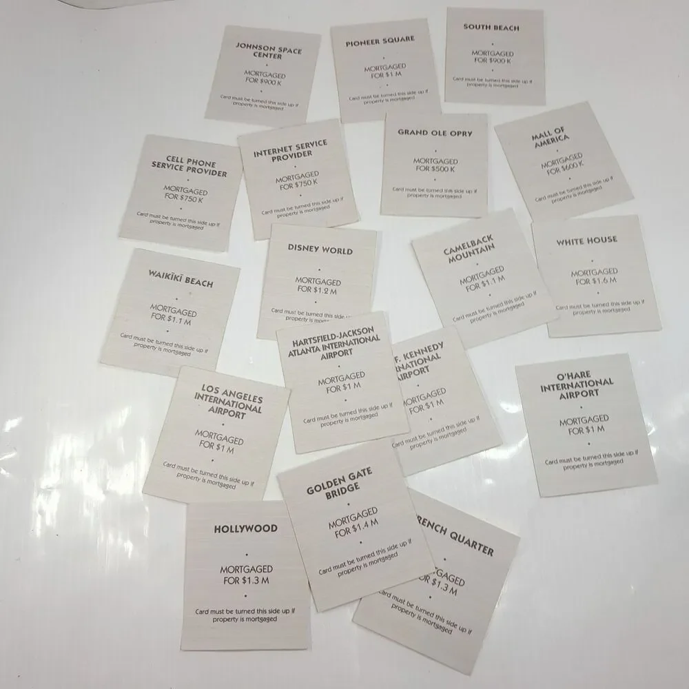 Monopoly electronic banking edition 2007 cards deed utility community chest part